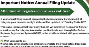 Businesses urged to complete Annual Filings on Belize Companies and Corporate Affairs Registry website