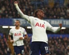 Tottenham stun Chelsea for second league win in a week as Cole Palmer is sent off