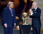 Infantino told by top Fifa figures to scrap or depoliticise peace prize after Trump furore